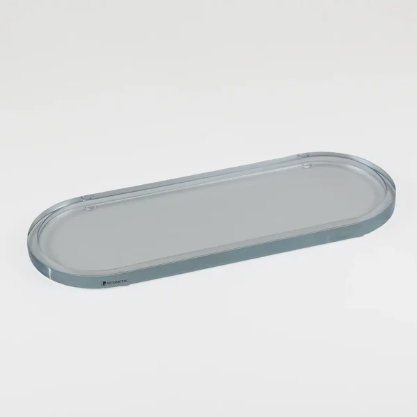 Bandeja Envolve Resina 12x28cm Transparente