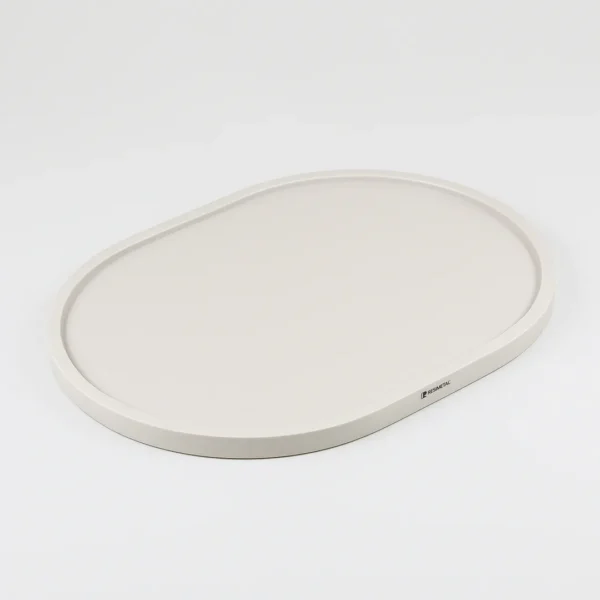 Bandeja Envolve Resina 20x28cm Linho branco